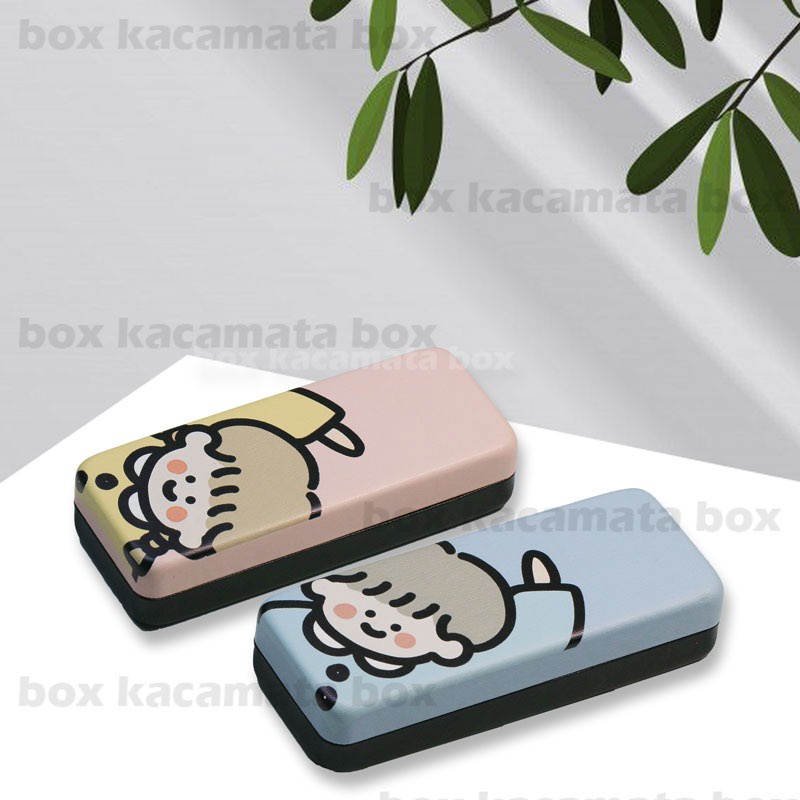 Tempat Kacamata / Hard Case Kacamata Karakter Kartun Couple Cute Nude Colour D3