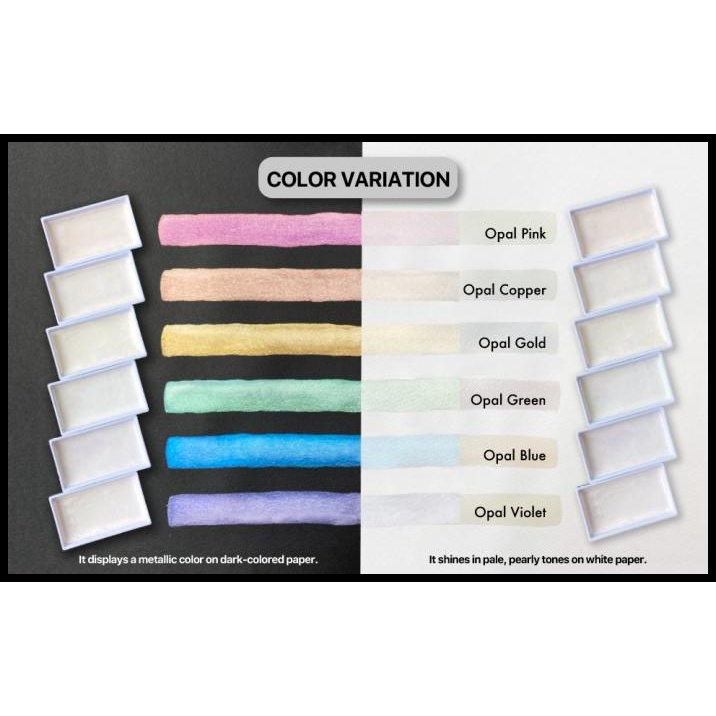 

Kuretake Gansai Tambi Opal Colors - 6 Watercolor Set / Cat Air