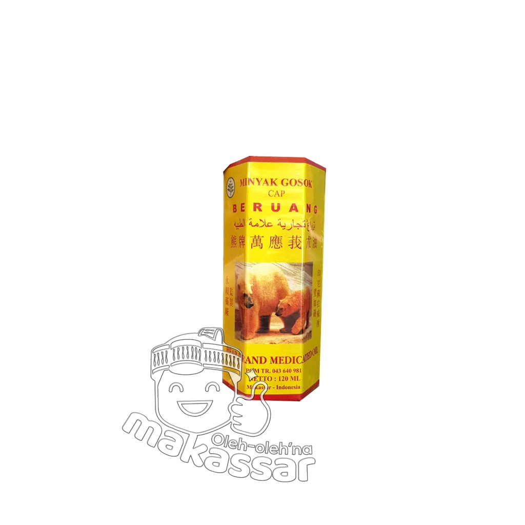 

Minyak Gosok Cap Beruang 120ml (Oleh-Oleh asli khas Makassar)
