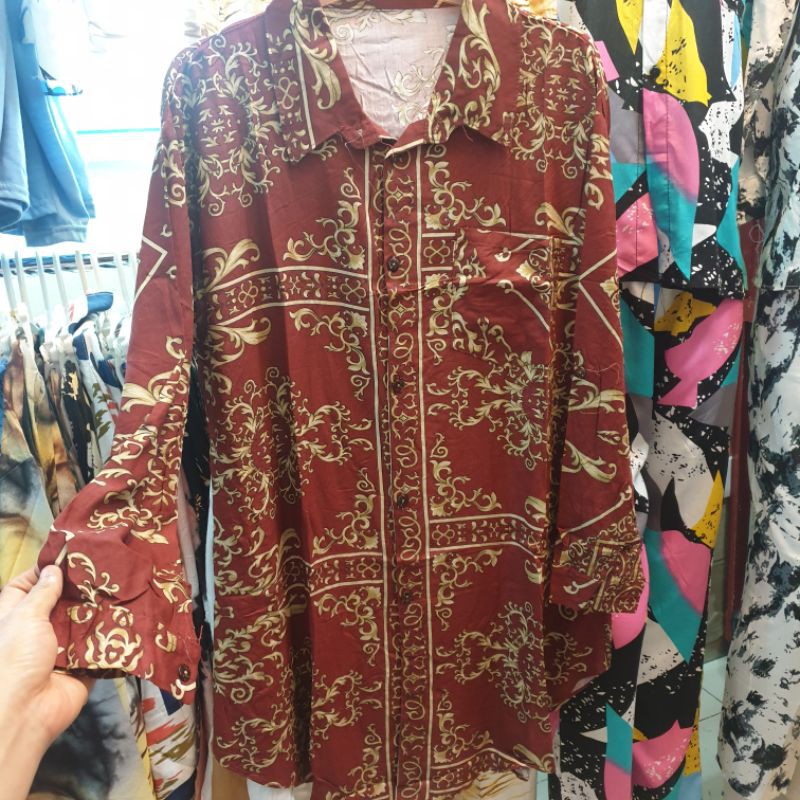 KEMEJA TUNIK BATIK SULTAN/ BIG SIZE PREMIUM RAYON TYDE