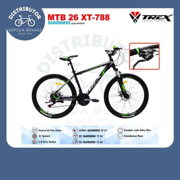 Sepeda Gunung / MTB 26 Trex XT-788 21 Sp (Grab/Gojek ONLY)