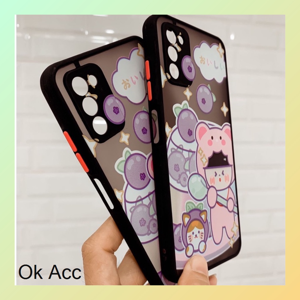 Hitam BARU Case Proteksi Anti crack shock Hello Kitty HK BOBA Minuman Oppo A16 A37 Neo 9 Samsung A03s Vivo Y21s/Y33s Infinix Hot 9 Play 10 Play Note 10 Pro FM13 FM14 FM15 FM17