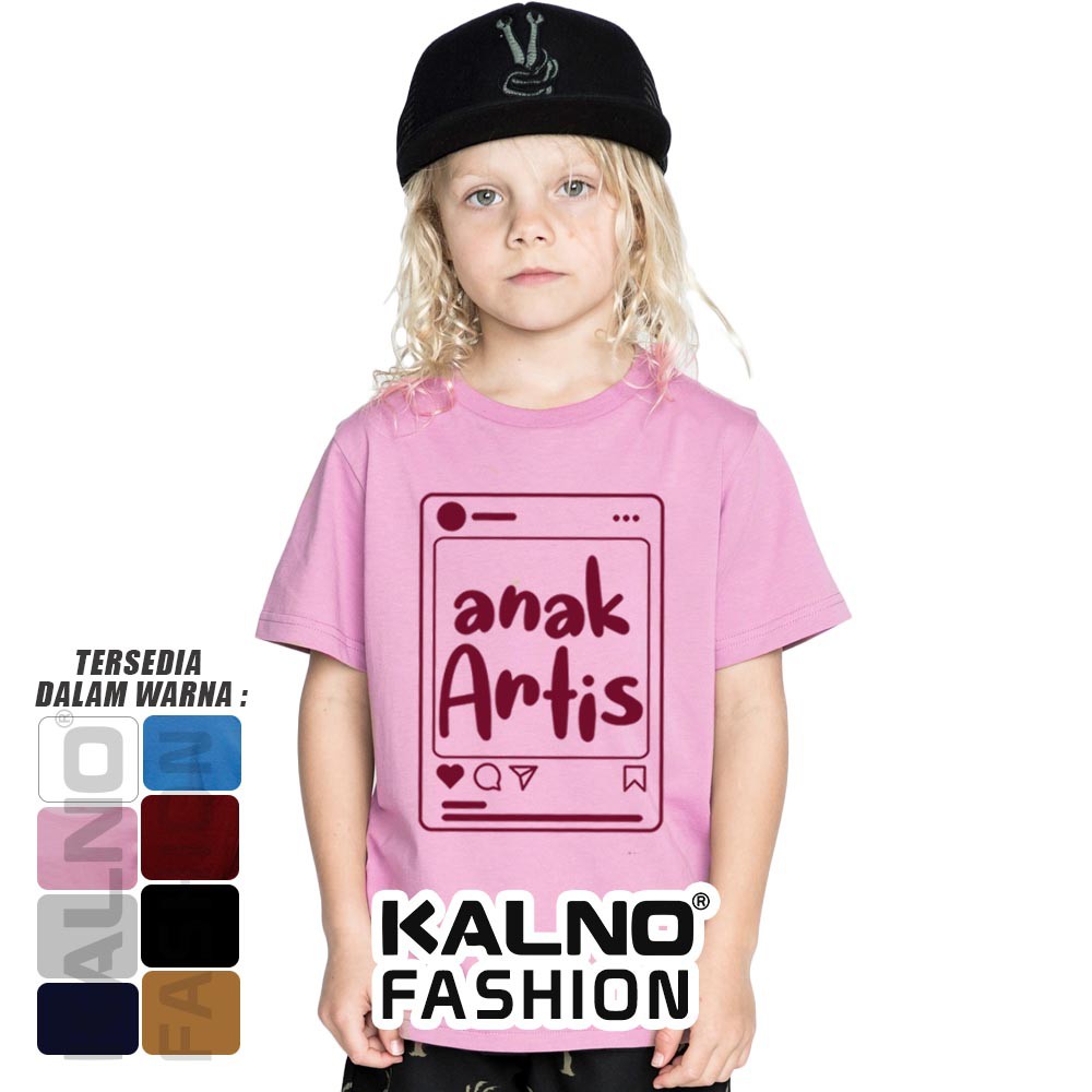 Atasan Anak cowok / cewek Print anak artis 175 - baju anak bahan katun polyester