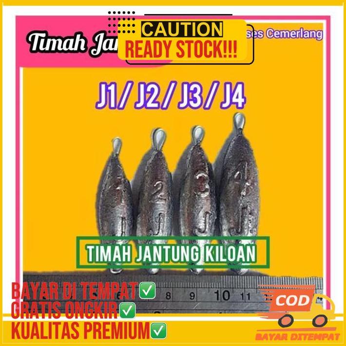 Timah Jantung J1 J2 J3 J4 - Timah Pemberat Jaring Timah Pancing