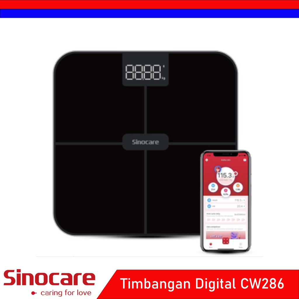 Jual Sinocare Timbangan Badan Digital Bluetooth Tipe Cw Shopee