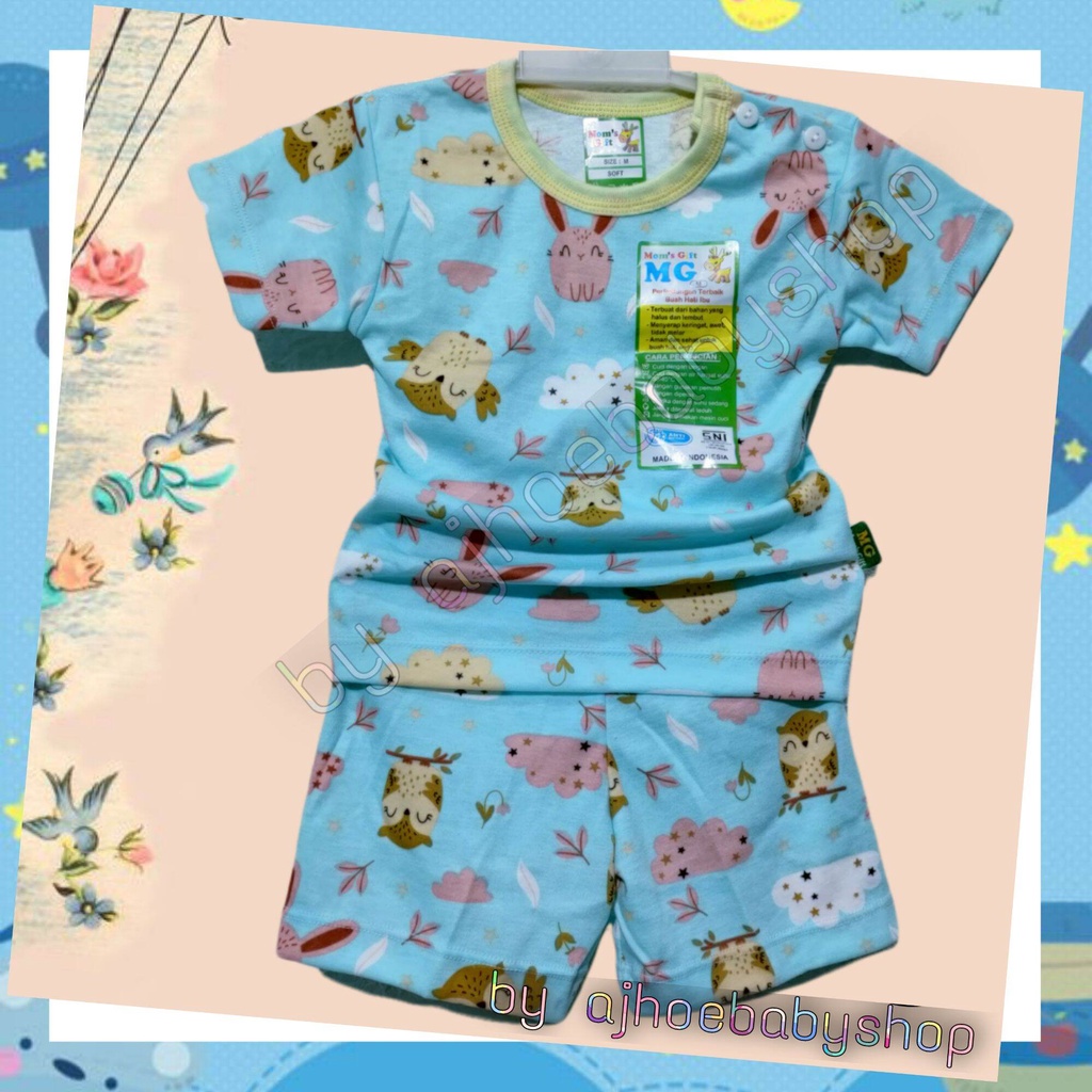 MOM'S GIFT KATUN ASLI 100 % Setelan Baju Pendek Celana Pendek SETELAN  MOM'S GIFT mirror velvet art 260