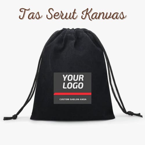 TOTEBAG SERUT BAHAN BLACU /TOTE BAG POUCH /STRINGBAG SOUVENIR BISA CUSTOM SABLON TS 001