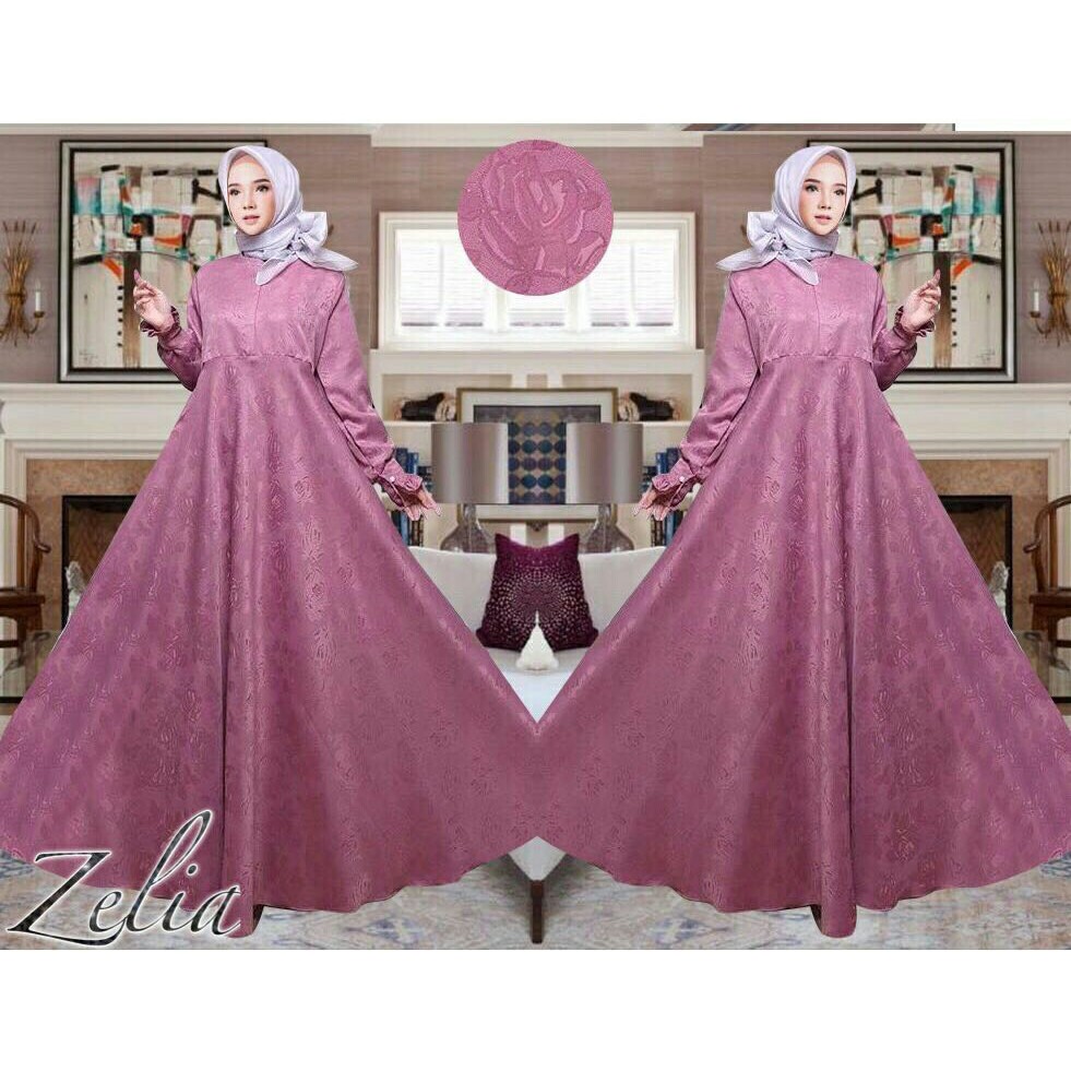 Gamis / Baju / Pakaian Wanita Muslim Zelia Syari
