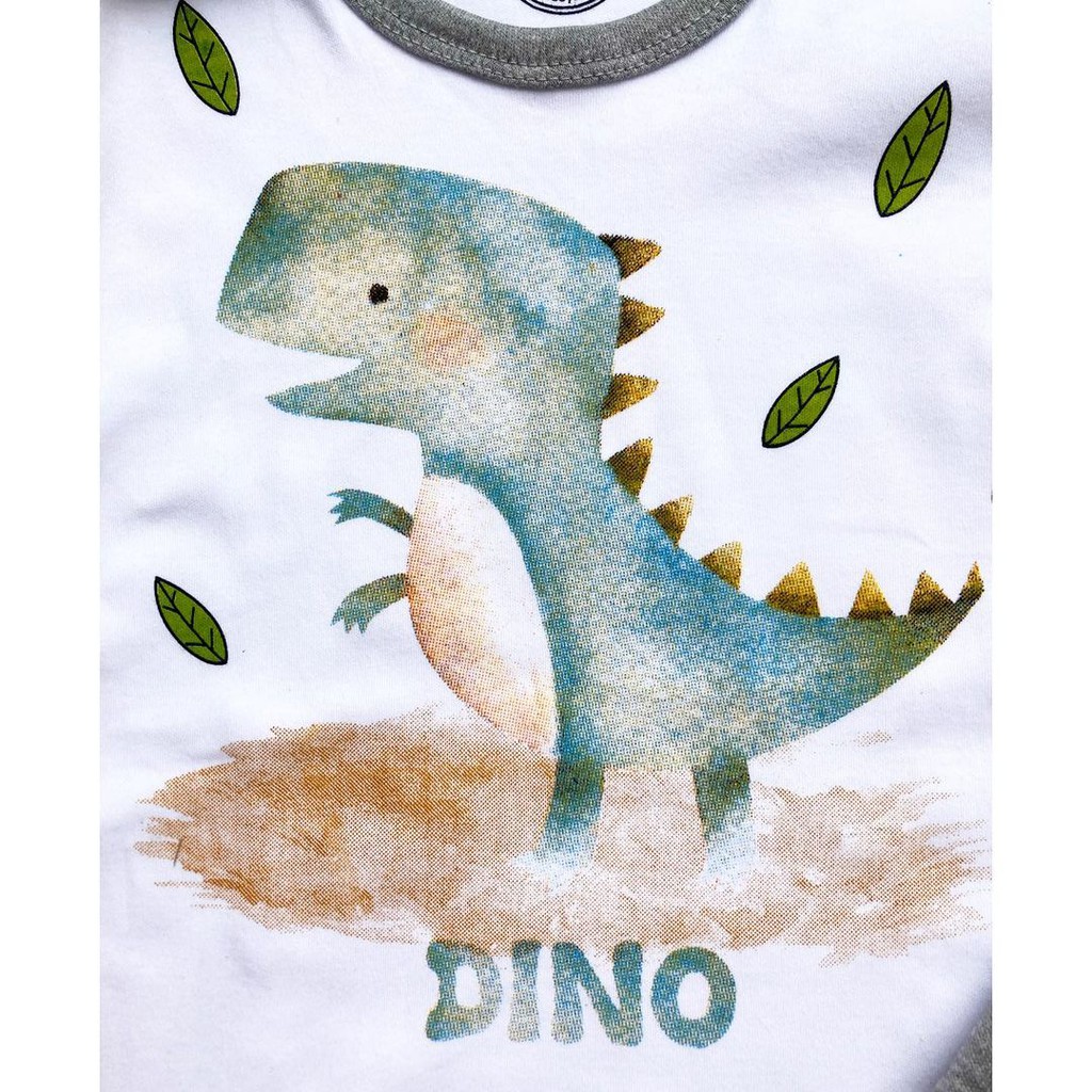 WATERCOLOR DINO Baju Setelan Kaos Celana Pergi Jalan Topi Lucu Fashion Anak Bayi Cowok Laki Terlaris