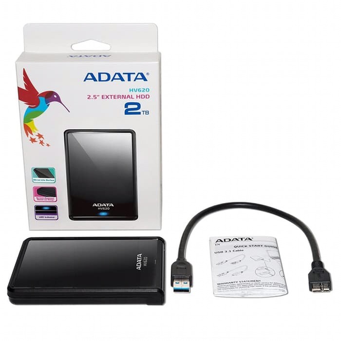 Hardisk Eksternal ADATA HV620S 2TB Slim USB 3.0