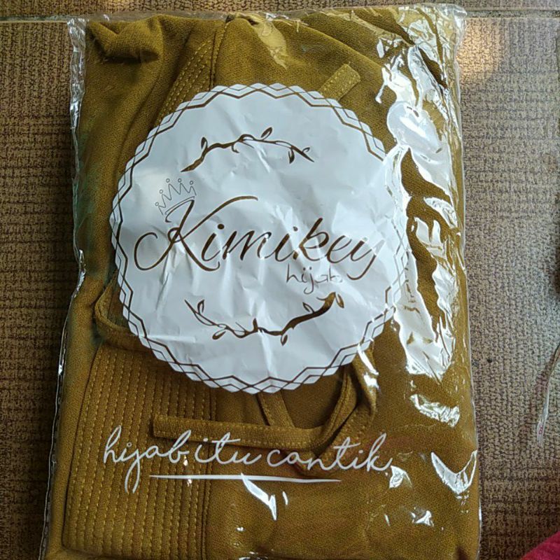 HIJAB INSTAN MAIDA ORI KIMIKEY HIJAB-Lime semi coklat