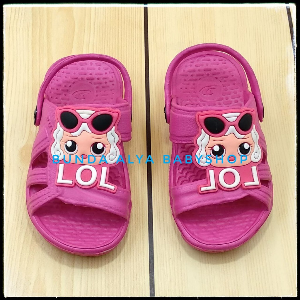 Sandal Bayi Perempuan Usia 6 Bulanan Size 19 Karet Anti Licin - Sepatu Sandal Anak Karet FANTA