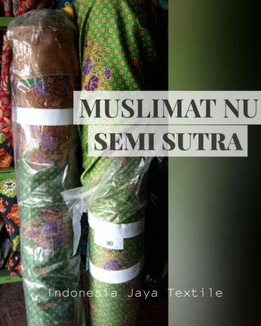 KAIN MUSLIMAT NU (LOGO) BSY DAN SEMI SUTRA