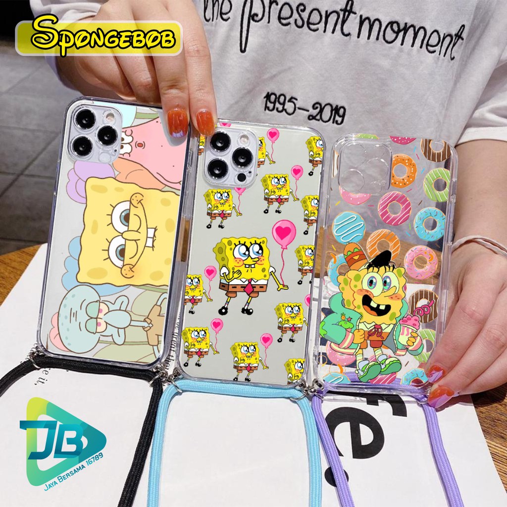 Softcase Slingcase Lanyard Bening SPONGEBOB Oppo A1k A3s A5s A7 A12 A11k F9 A15 A52 A72 A92 JB4069