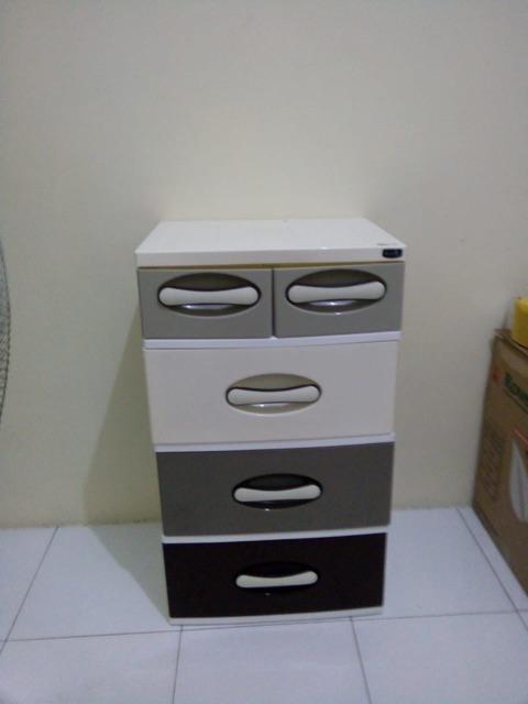 Lemari Plastik Laci 4 Susun / Cabinet Rovega Kharisma Ckh-440