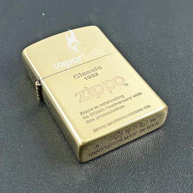 Big Sale.. Kualitas Terbaik] Model Zippo Zipo Dua 2 Denting Suara Seri A Kuningan Asli - Gold-D