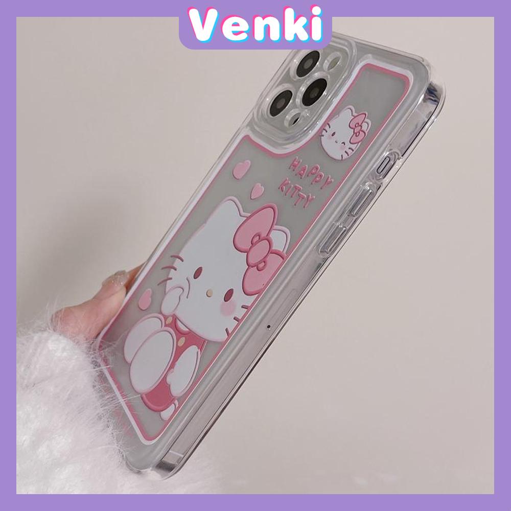 iPhone Case Clear Case Soft Thick TPU Shockproof Super Transparent Protection Camera Plating Button Pink Cartoon Cute For iPhone 13 Pro Max iPhone 12 Pro Max iPhone 11 iPhone 7Plus