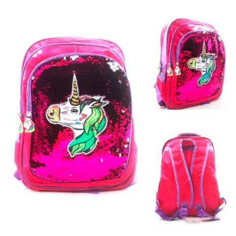 PA TAS Ransel anak SD / SMP  murah import girls sequin lampu lol unicorn / 8168 grosir Termurah - TA043