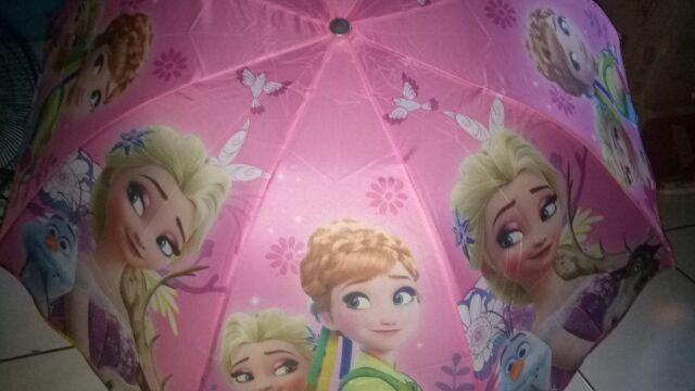 Payung Lipat Nf-15 Pink Motif Karakter Kartun Motif Karakter Kartun