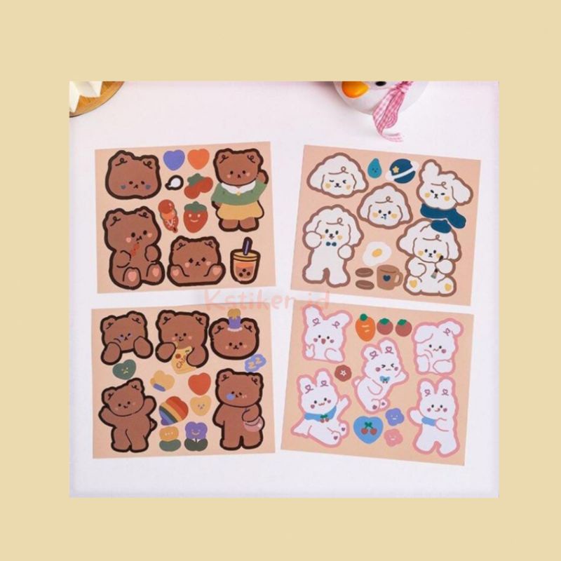 

Stiker beruang lucu Tahan air
