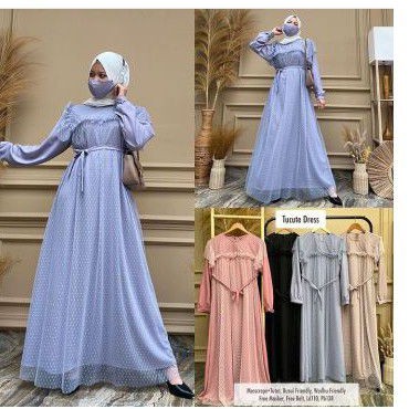 gamis tile polkadot