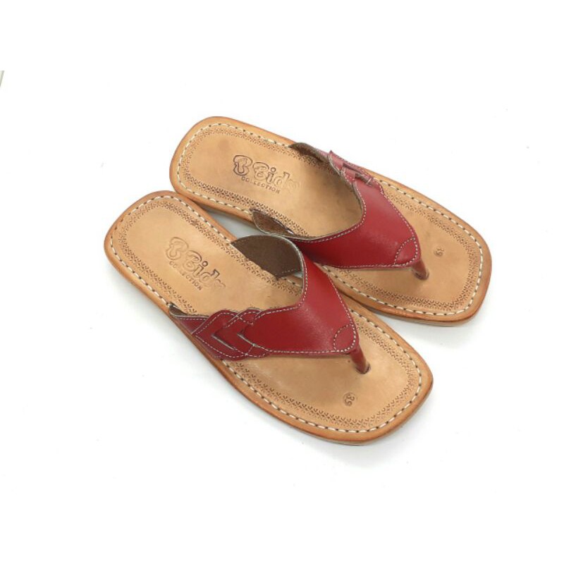 Sandal wanita terbaru motif untun bido original sendal kulit terbaru terlaris populer
