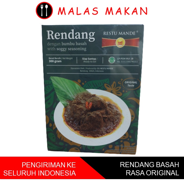 

Rendang Basah Rasa Original Restu Mande Rendang Padang 300gr