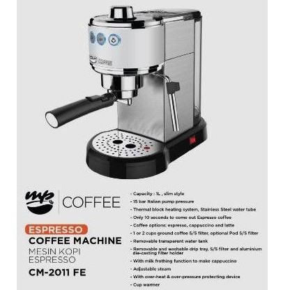 Mesin Espresso Kopi tipe CM-2011 FE Mayaka Premium