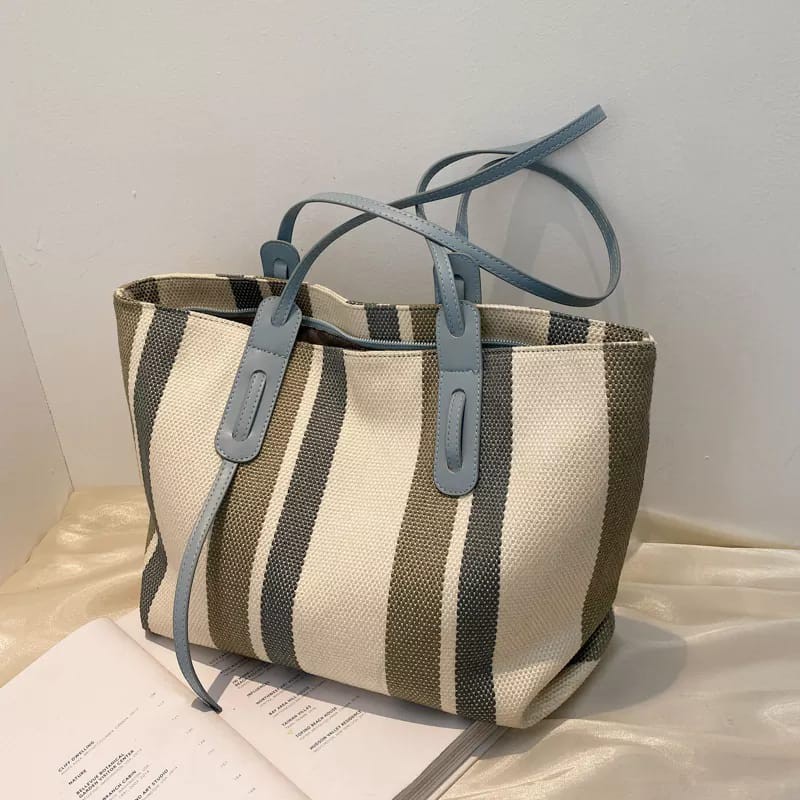 L5875 Big Size / Tas Bahu Shoulderbag Wanita Fashion Tas Batam Kapasitas Besar Bahan Kanvas Import P