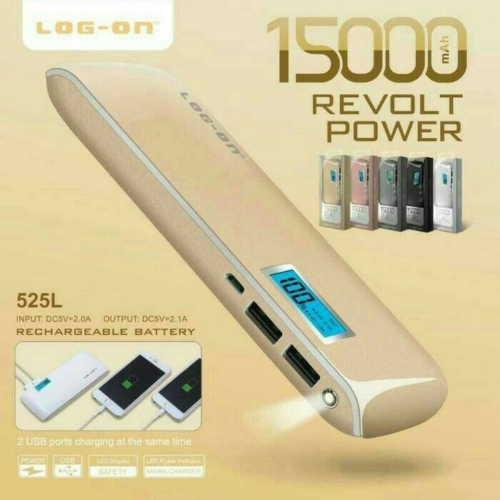 Power Bank Log On Revolt Power 15000mAh Original