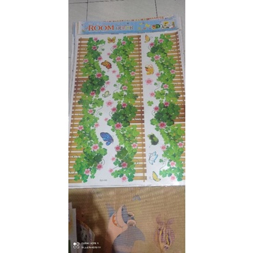 Wallsticker 3d pagar bunga pink/sticker dinding/hiasan dinding