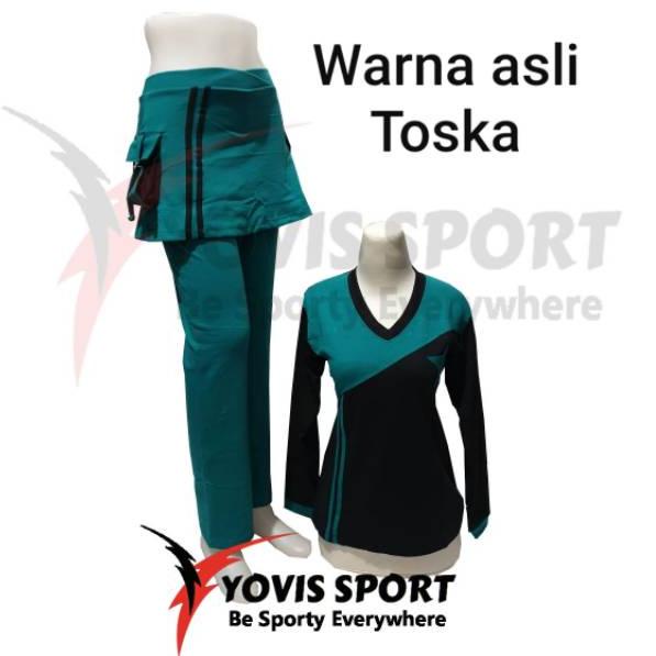 Murah Terlaris setelan senam wanita / setelan rok wanita / setelan olahraga cewek Yovis Sport / setelan bintang