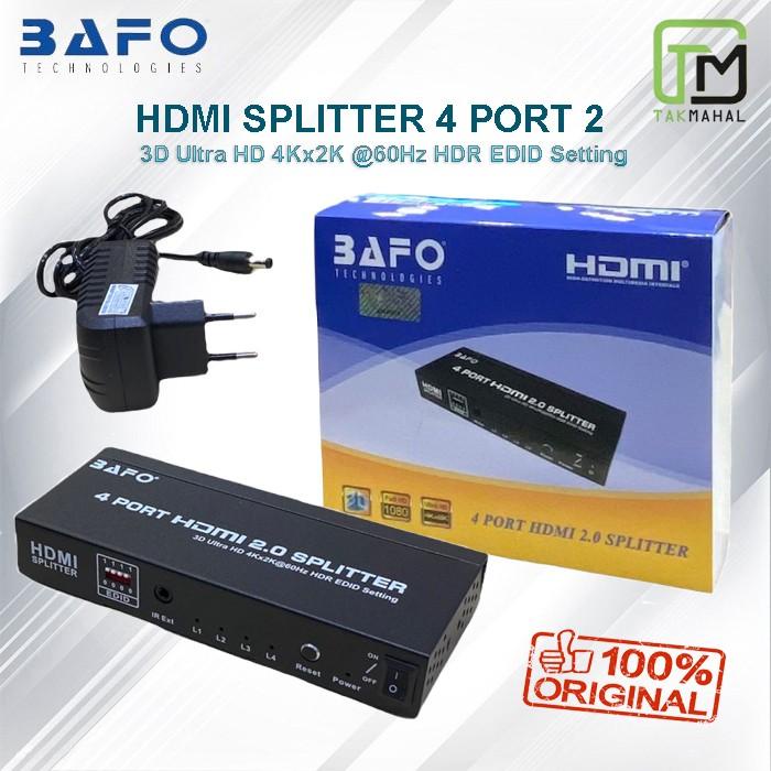 Hdmi Splitter Bafo 4 Port - Splitter Hdmi Bafo 4 Port