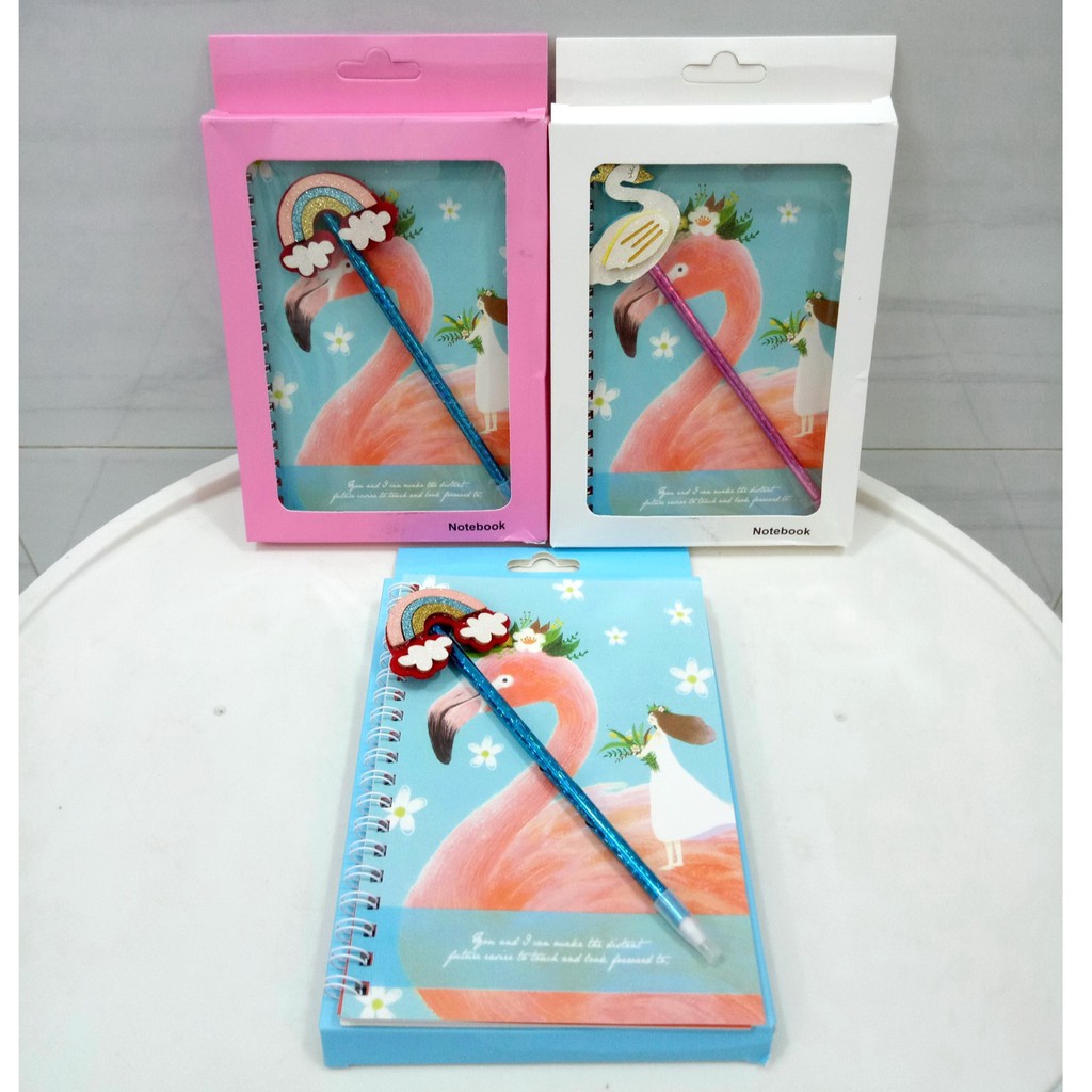 

Notebook + Pen Unicorn Flamingo - Buku Tulis Diary A445