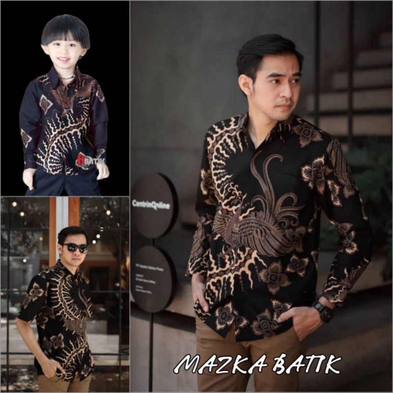 TERBARU Couple sweet || couple batik ayah dan anak cowok BATIK HITAM