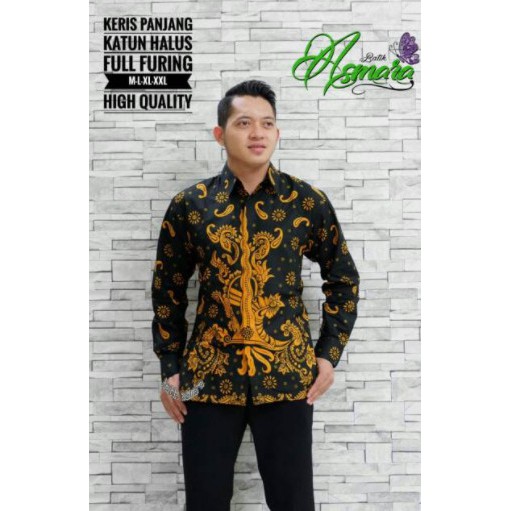 Keris Kemeja Batik Pria Solo Full Furing Lengan Panjang KATUN HALUS ATASAN BATIK PREMIUM MODERN Cowok Atasan Premium Modern SAWUNG SAR VAMANA KAMULYAN DURI MUKTI KAMANDANU AJISAKA OPO PUJANGGA MAKA MOON BONDOWOSO PEKSI BATIK SOLO AMANAH BATIKSOLOAMANAH