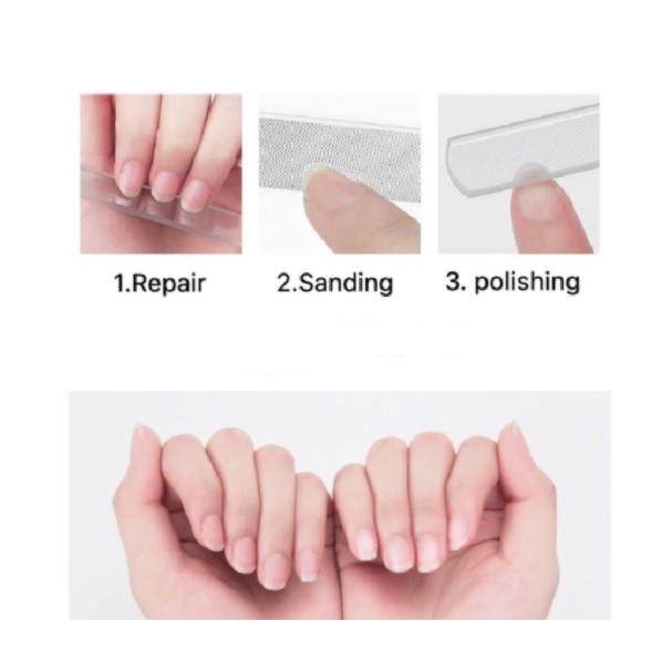 Kikir Kuku Glass Nail File Untuk Manicure Pedicure / Nail Art Kikir Kuku Portable READY