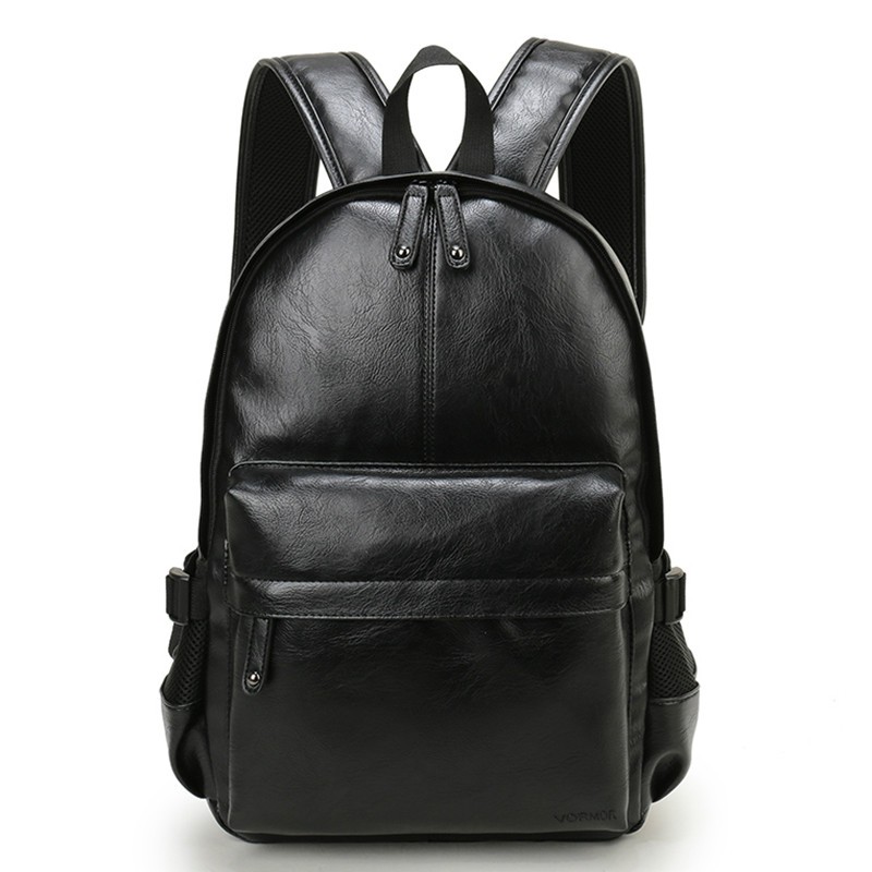 leather school backpack