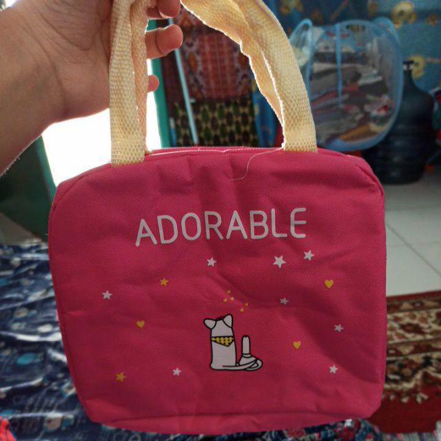 Tas Bekal Makan Tempat Makanan Siang Anak Sekolah Lucu Kartun Hewan Vm(gn85)