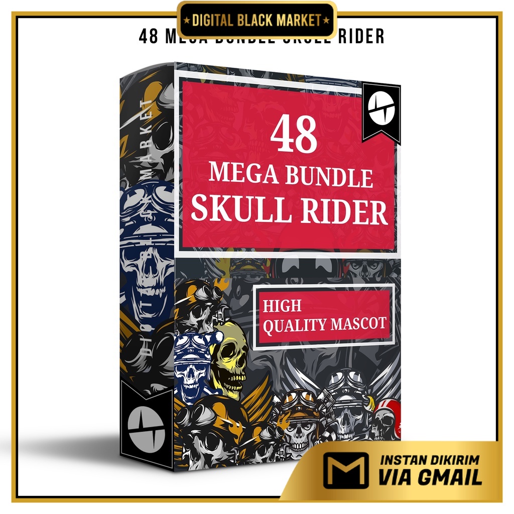 48 Mega Bundle Skull Rider - Coreldraw