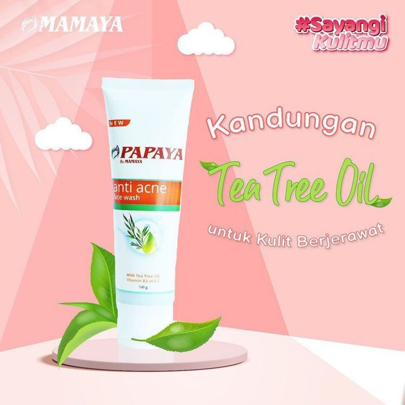 PAPAYA BY MAMAYA Face Wash / PAPAYA Brightening &amp; Anti Acne Facial Wash / Sabun Wajah