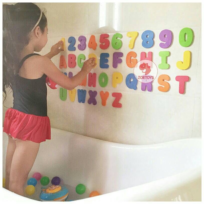 Zoetoys Foam Letters &amp; Numbers | Floating Bathroom Huruf Angka | Mainan Edukasi Anak