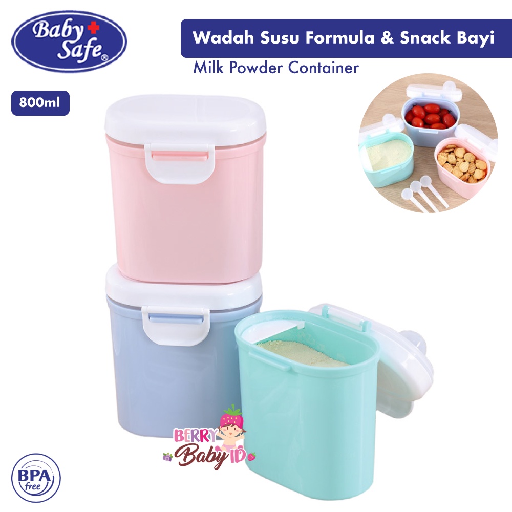 Baby Safe Milk Powder Container 800 ml Kontainer Susu Formula Snack Bayi BBS086 Berry Mart