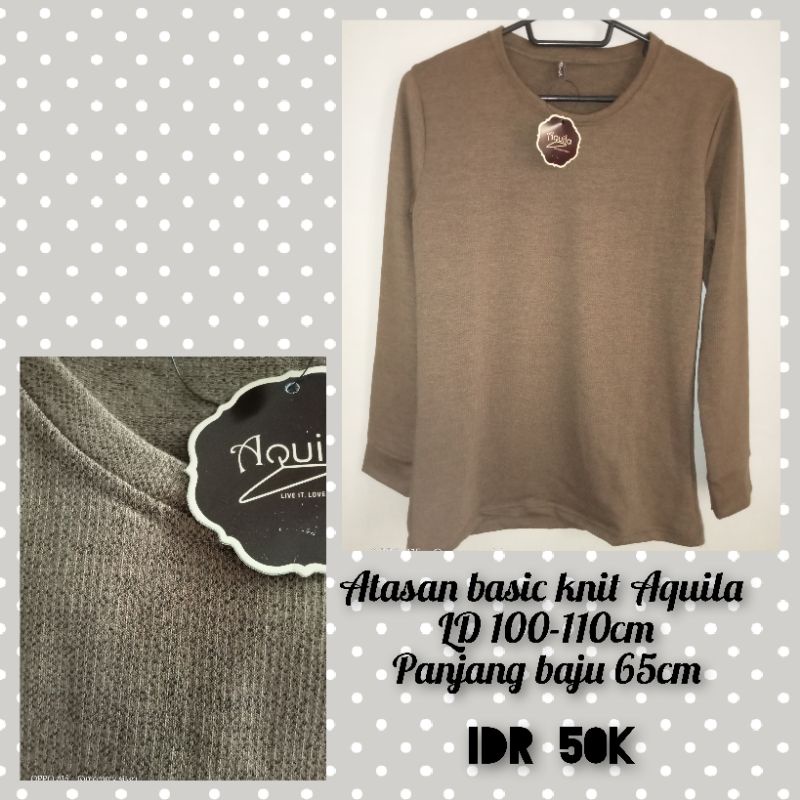 Atasan knit basic by Aquila / Manset Basic / fashion wanita dewasa