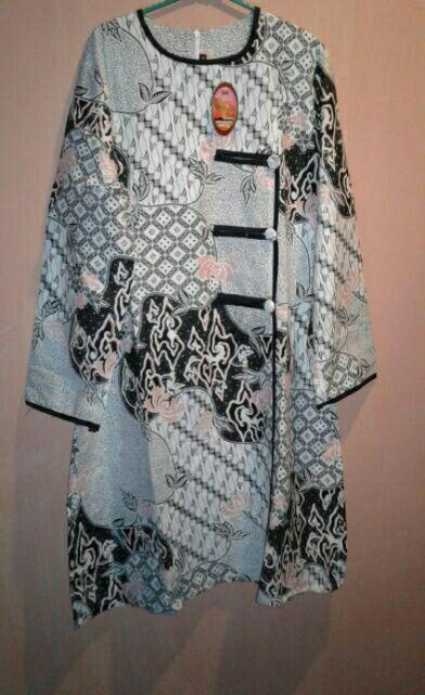 Atasan Tunik Batik Modern Monalisagenes Tunik Atasantunik Tunikbatik Tunik Offwhite Off White