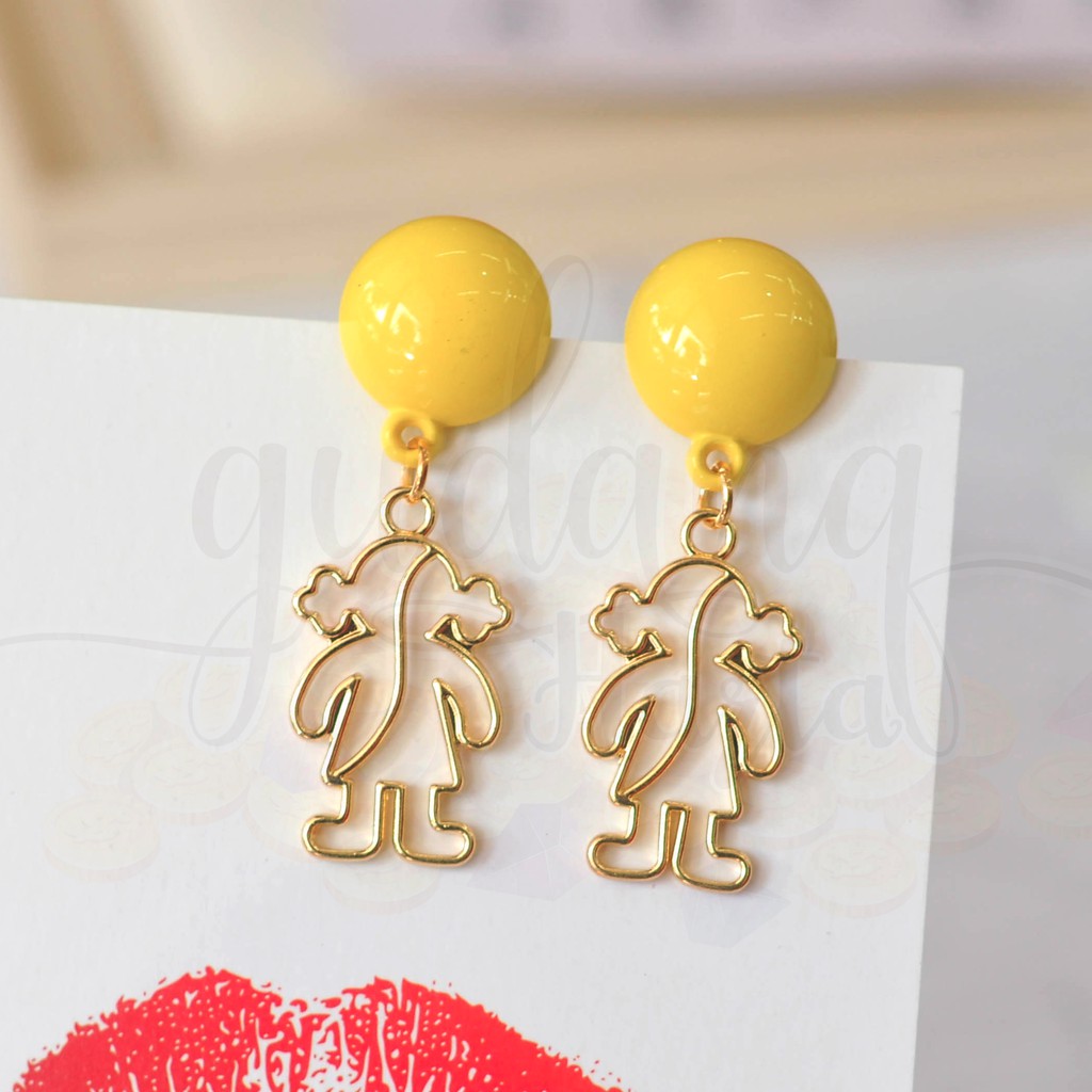 Anting Stud Girls and Balloons Cantik Lucu Unik Panjang GH 203325