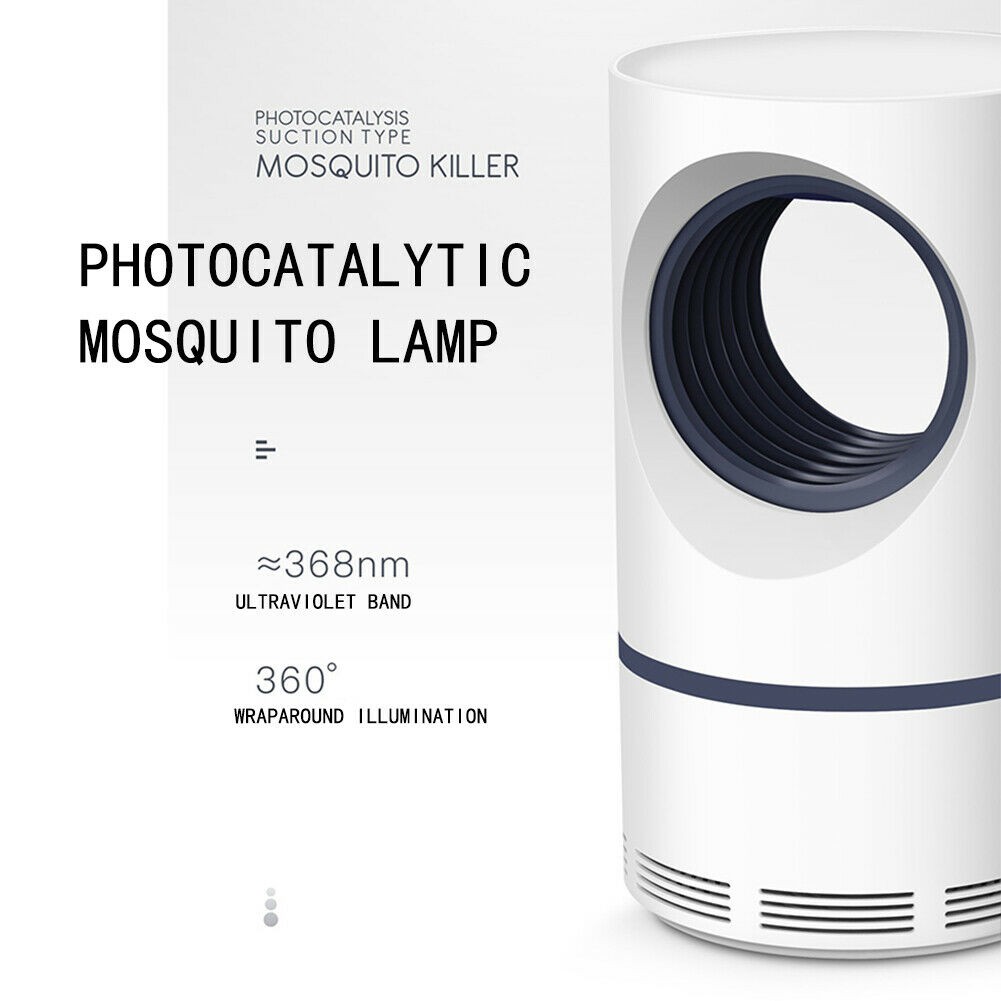 Aleekit Pembasmi Nyamuk Mosquito Lamp Killer USB UV Vortex Purple Light - 188 - White