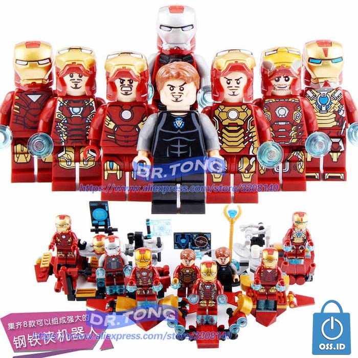 Bricks Mini Lego Superhero Ironman Hulkbuster Set 8 in 1 SY624