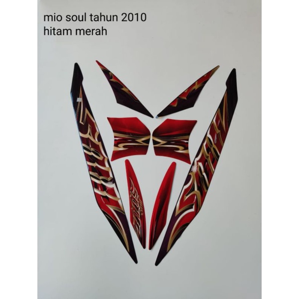 STRIPING MIO SOUL 2010 HITAM MERAH