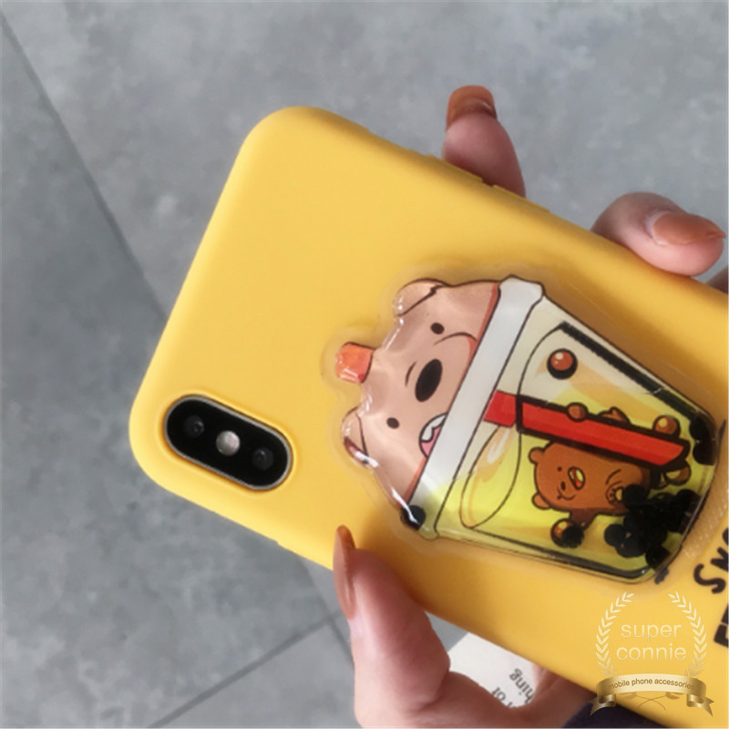 Pop Socket Squishy Holder Ponsel Model Kartun Telapak Kaki Anjing/Boba 3D Bahan Silikon